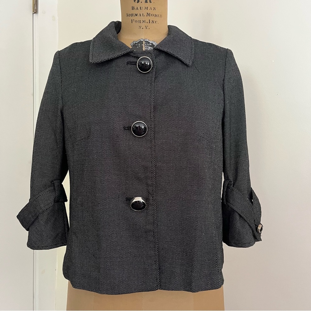 Studio 1940 Women’s 3/4 Sleeve Three Button Blazer Size Petite Medium